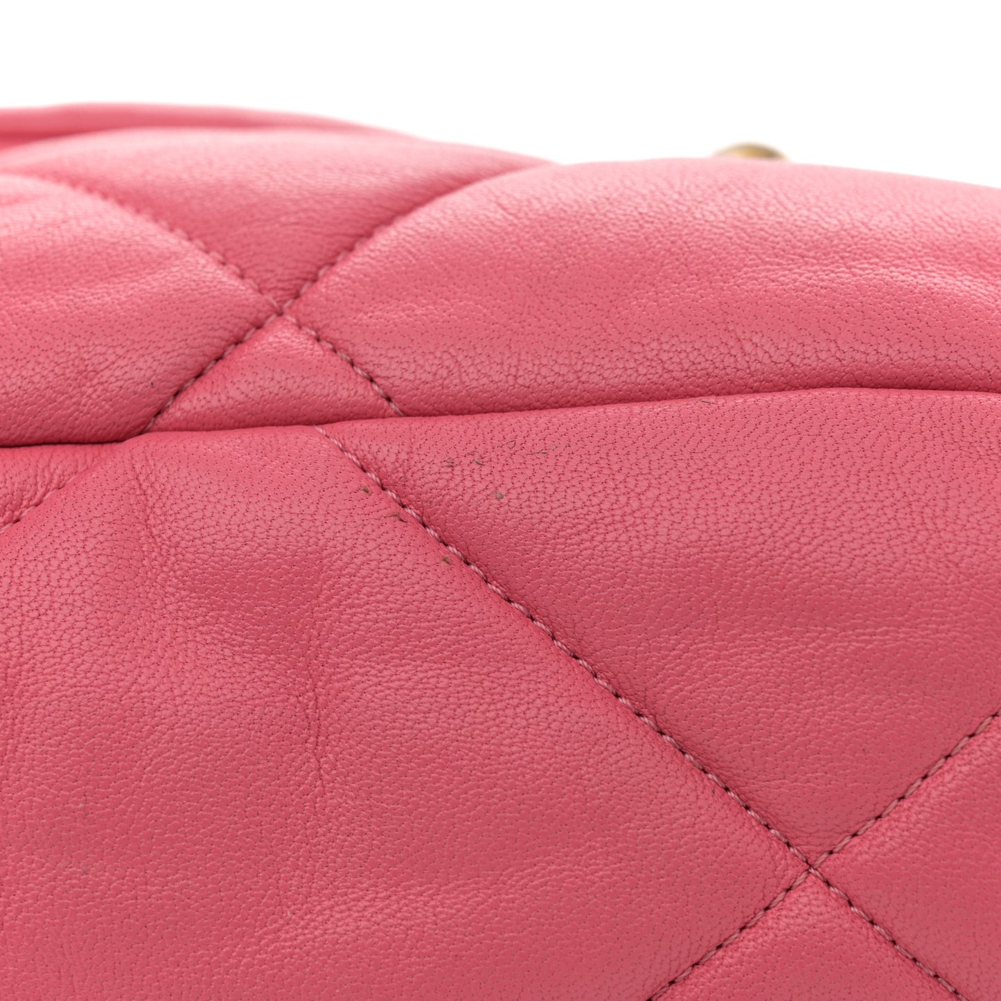 Lambskin Quilted Large Chanel 19 Flap Dark Pink