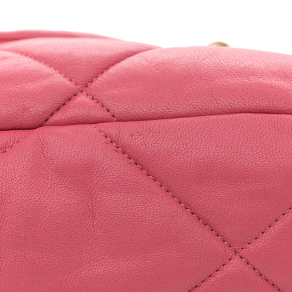 Chanel Lambskin Quilted Large Chanel 19 Flap Dark Pink 18 of 19