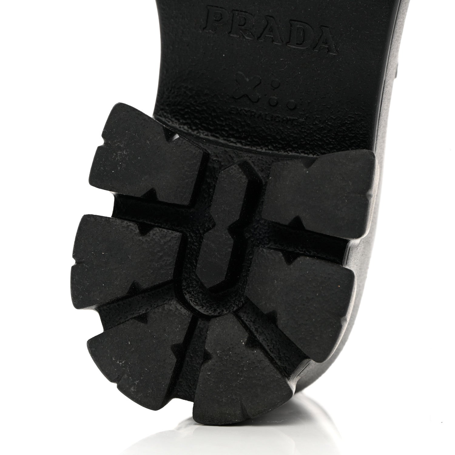 Prada Spazzolato Rois Metal Triangle Logo Monolith 55mm Loafers 37.5 Black 14 of 14
