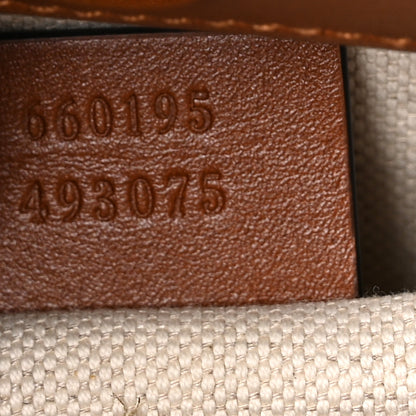 Gucci Charisma Calfskin Gucci Embossed Small Diana Tote Bag Peanut Brown 7 of 12