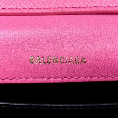 Balenciaga Signature Grained Calfskin Logo Print Ville Day Bag XS Rose Bubblegum Black 6 of 12