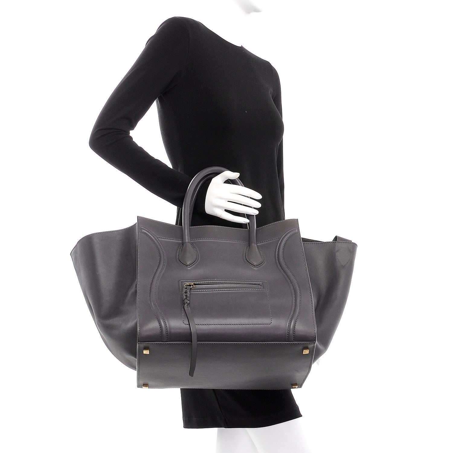 Celine Natural Calfskin Large Phantom Luggage Grey 2 of 10