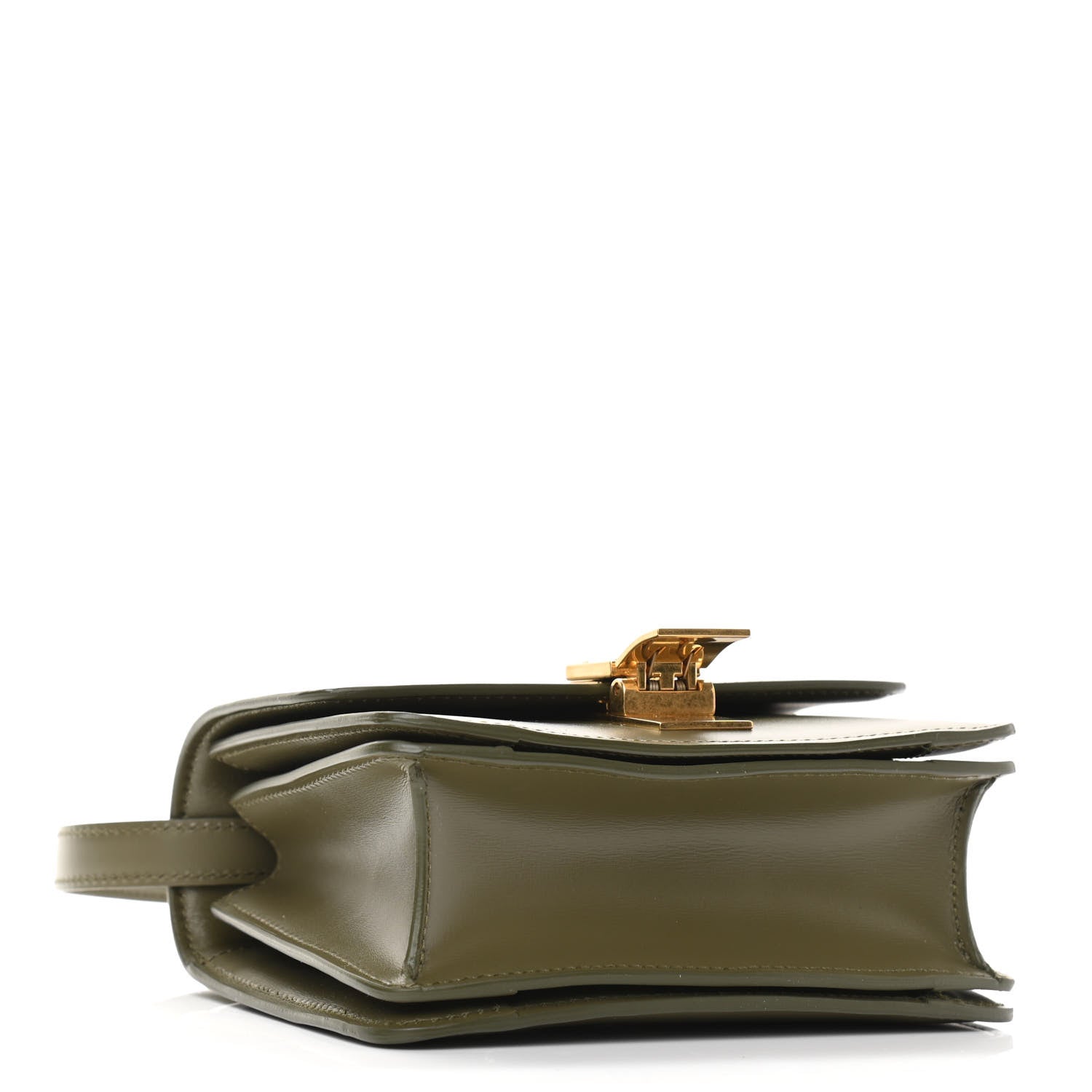 Celine Box Calfskin Small Classic Box Flap Bag Army Green 4 of 10