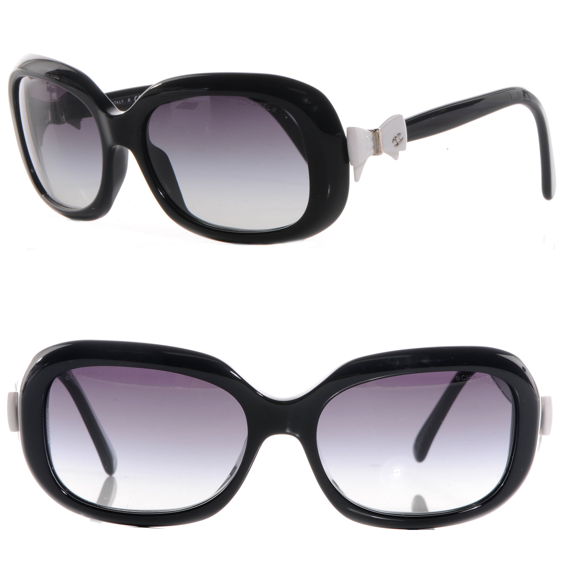 Chanel Bow Sunglasses 5170 Black White 1 of 4