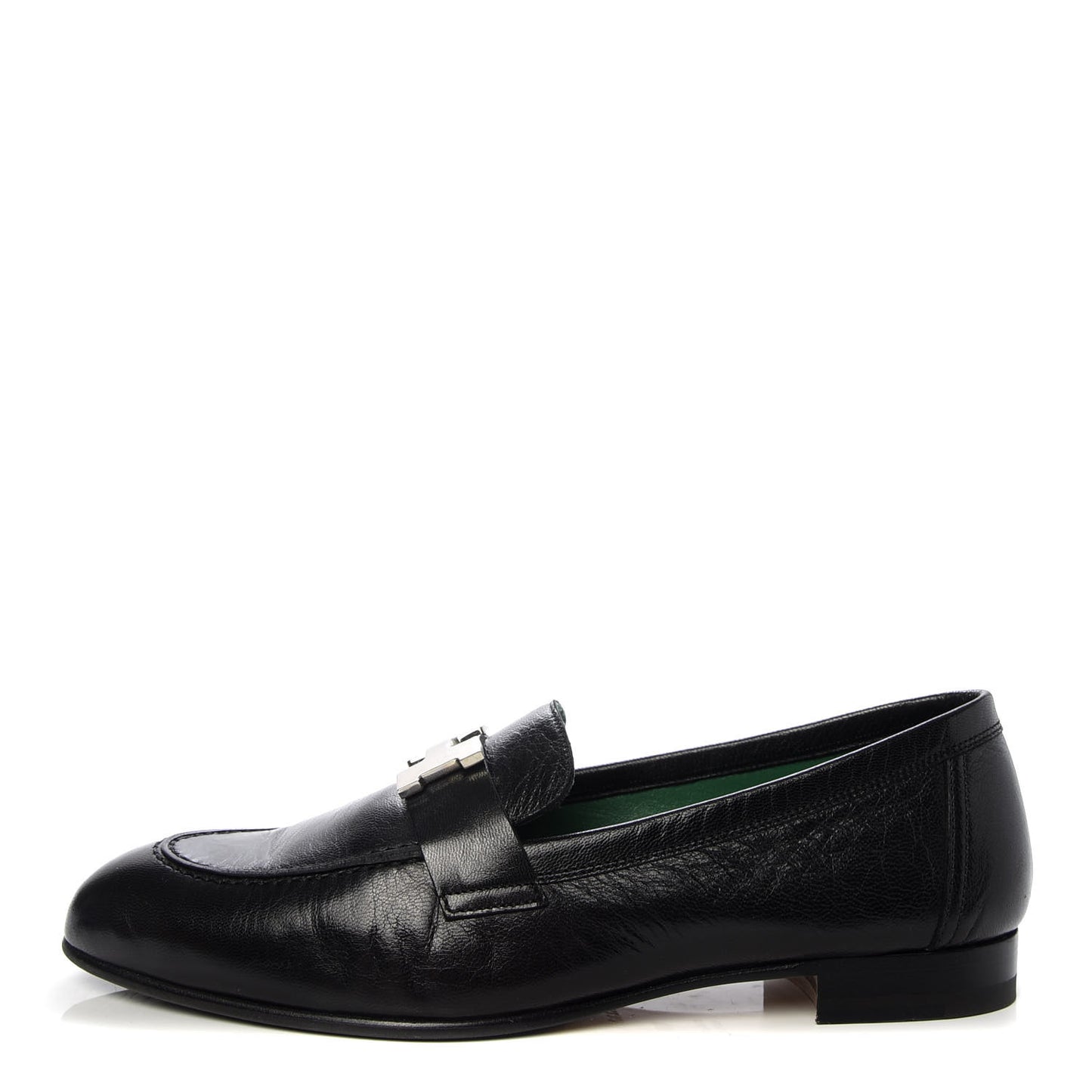 Goatskin Mens Paris Loafers 38 Black