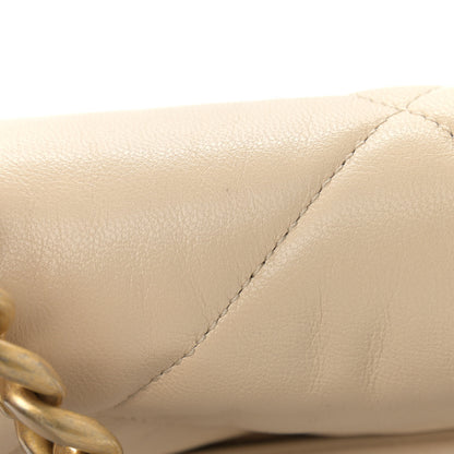 Chanel Lambskin Quilted Medium Chanel 19 Flap Light Beige 13 of 14