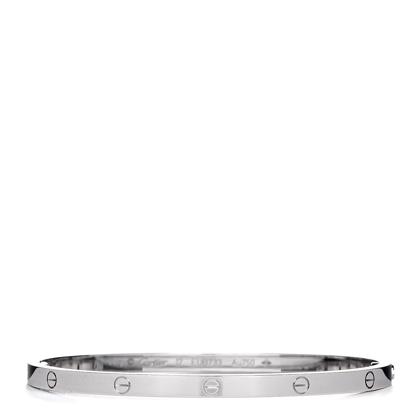 18K White Gold Small LOVE Bracelet 17