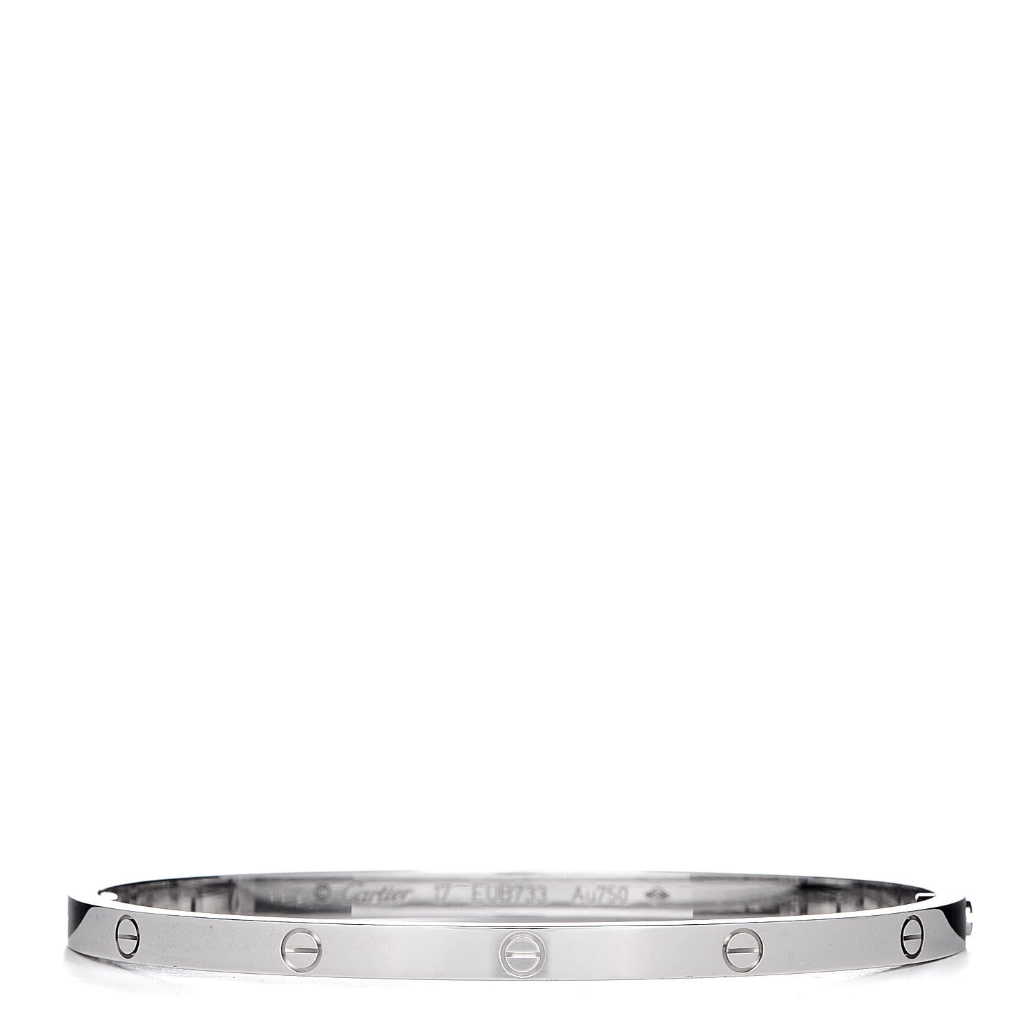 Cartier 18K White Gold Small LOVE Bracelet 17 1 of 6