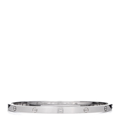 Cartier 18K White Gold Small LOVE Bracelet 17 1 of 6