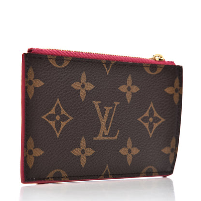 Louis Vuitton Monogram Blooming Flowers Zipped Card Holder Hot Pink Rose Ballerine 3 of 6
