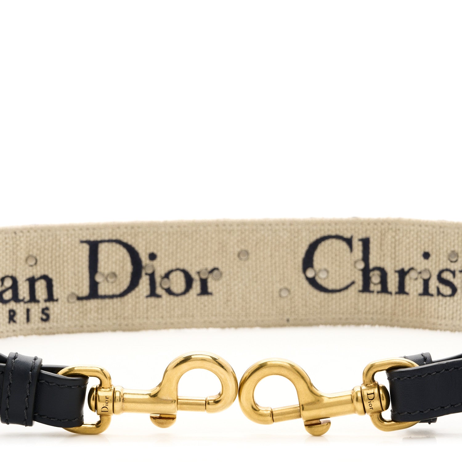 Christian Dior Oblique Studded Shoulder Strap Blue 3 of 5