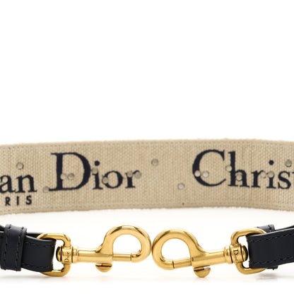 Christian Dior Oblique Studded Shoulder Strap Blue 3 of 5