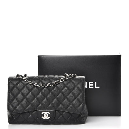 Chanel Caviar Quilted Jumbo Single Flap Black 11 of 11