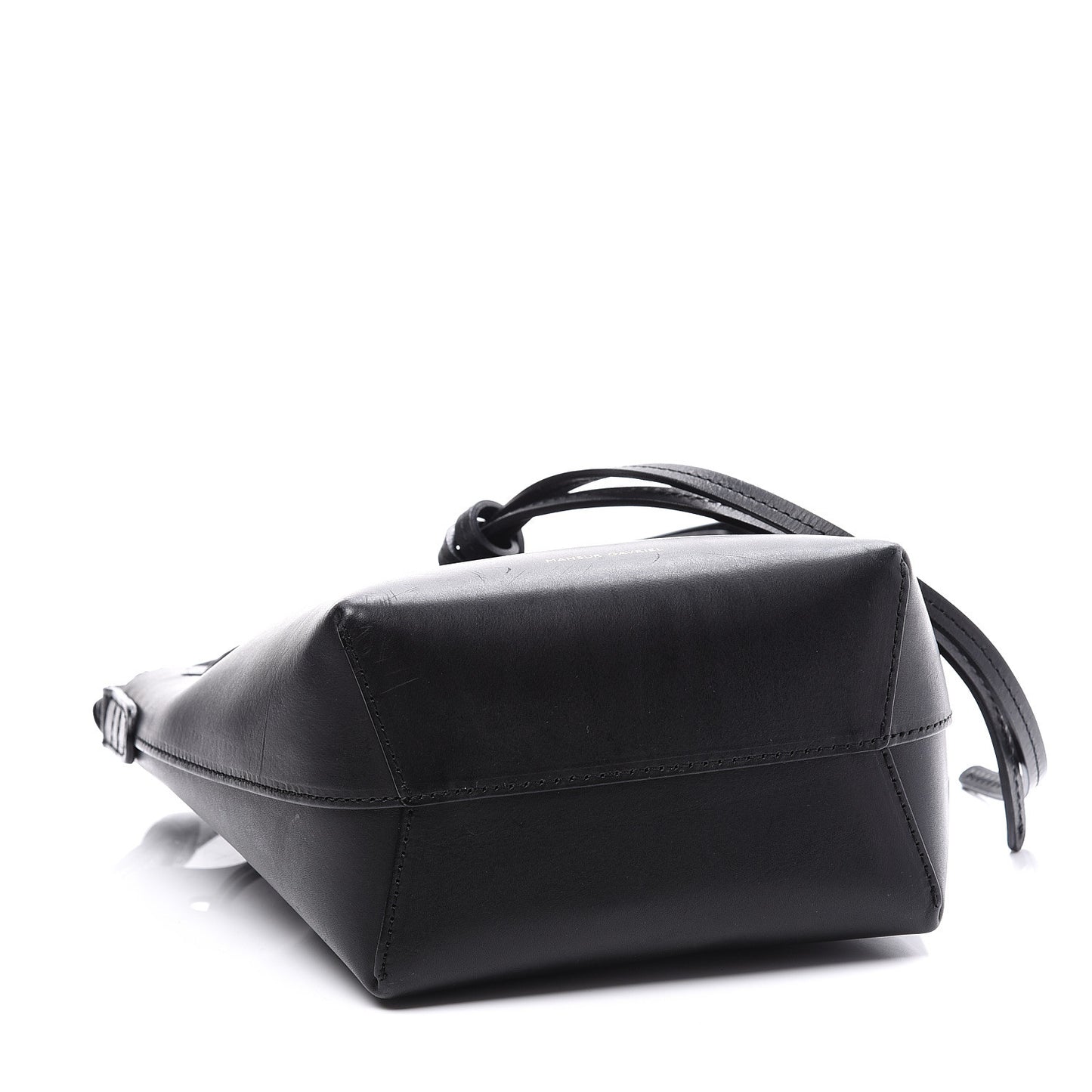 Calfskin Mini Bucket Bag Black Flamma