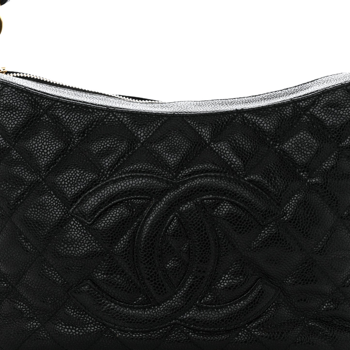 Caviar Quilted Timeless CC Shoulder Bag Black