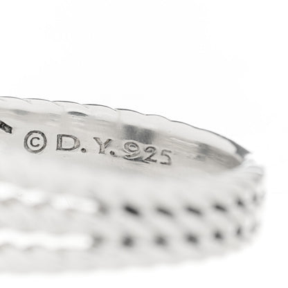 David Yurman Sterling Silver Diamond Black Onyx 10mm Petite Wheaton Ring 54 6.75 5 of 5