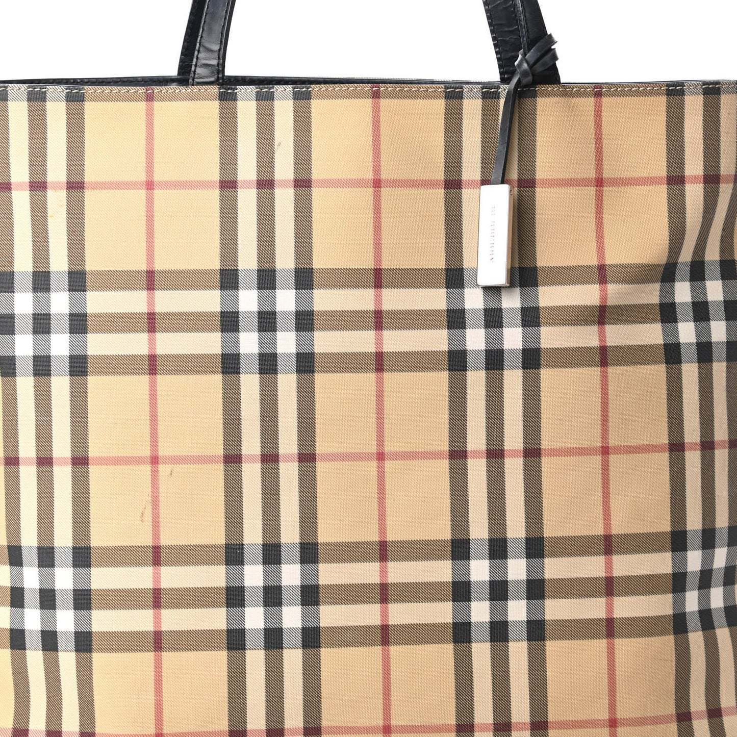 House Check Medium Tote Black