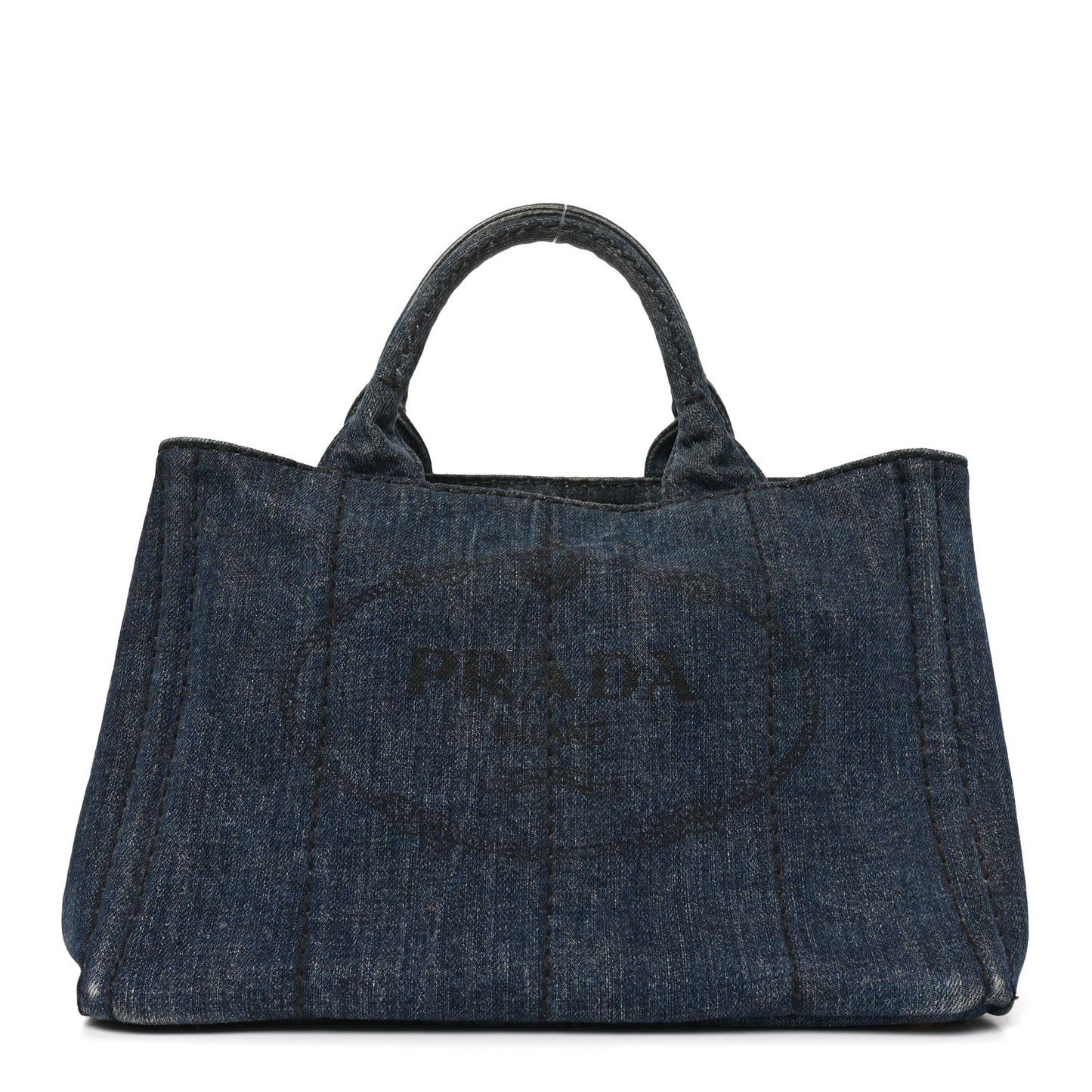 Denim Canapa Small Logo Tote Avio
