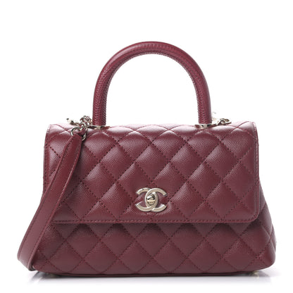 Chanel Caviar Lizard Quilted Mini Coco Handle Flap Red 1 of 4