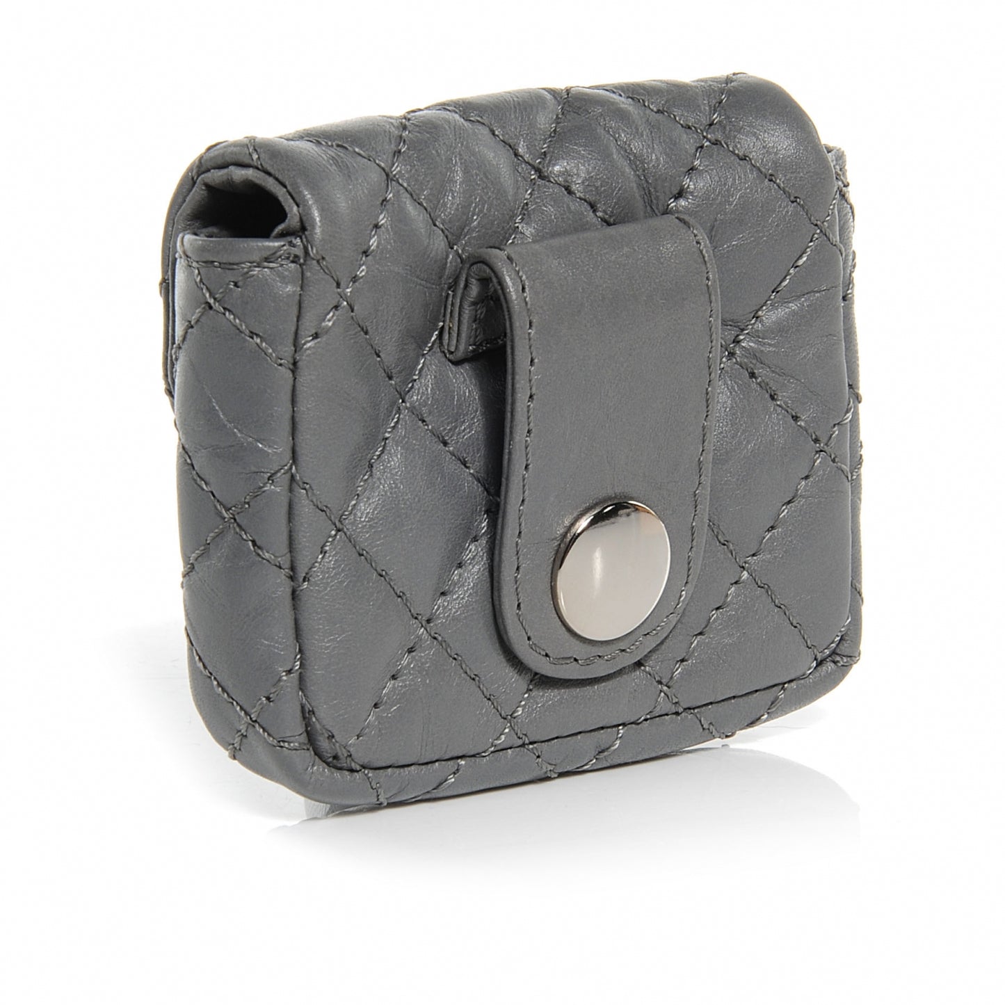 Leather Quilted Reissue Mini Belt Bag Grey