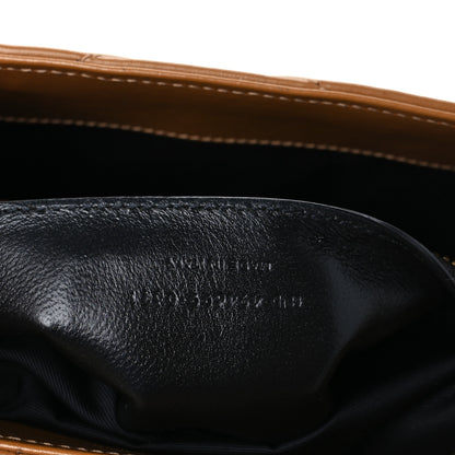 Saint Laurent Calfskin Y Quilted Monogram Small Loulou Chain Satchel Dark Natural 8 of 11