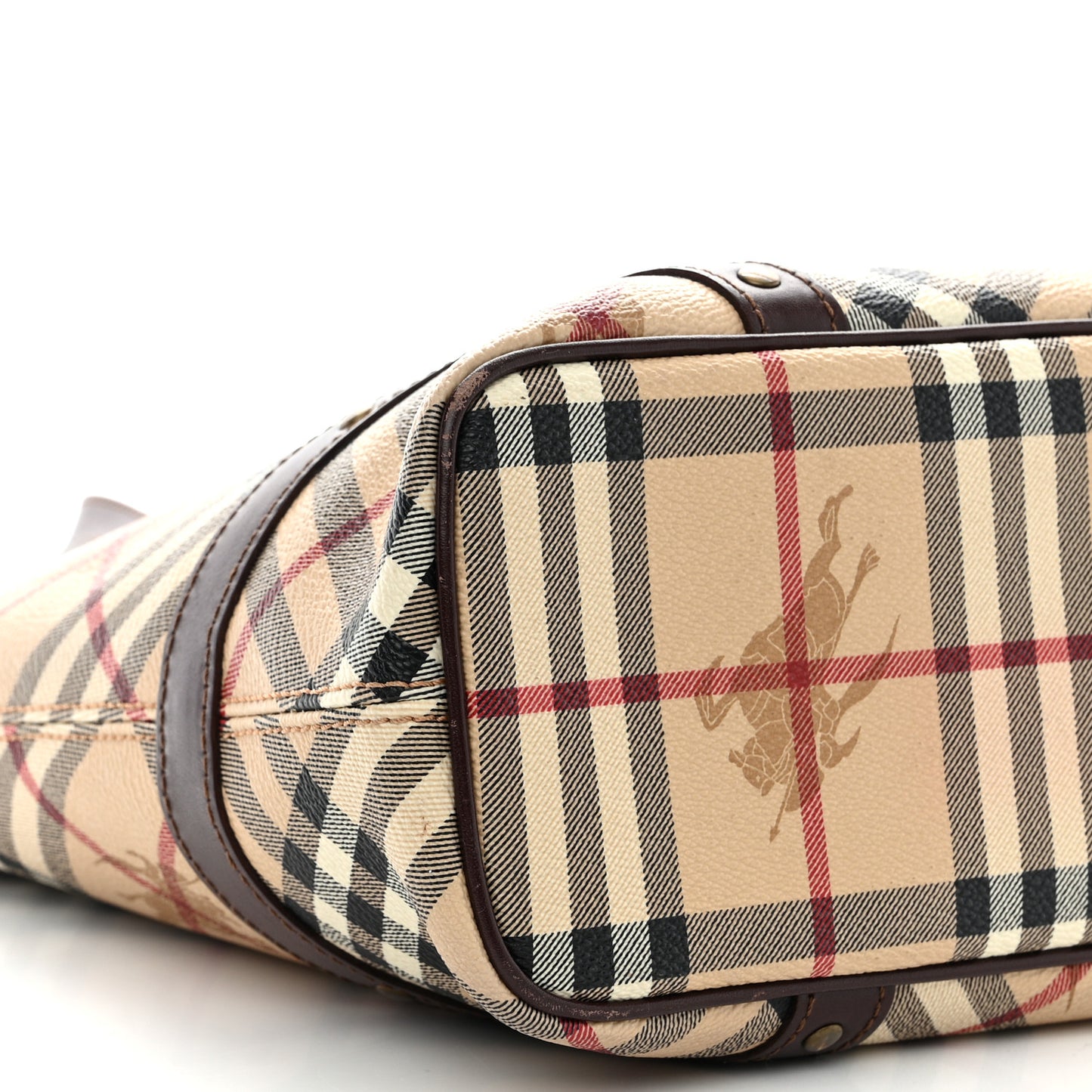 Haymarket Check Studded Tote Chocolate