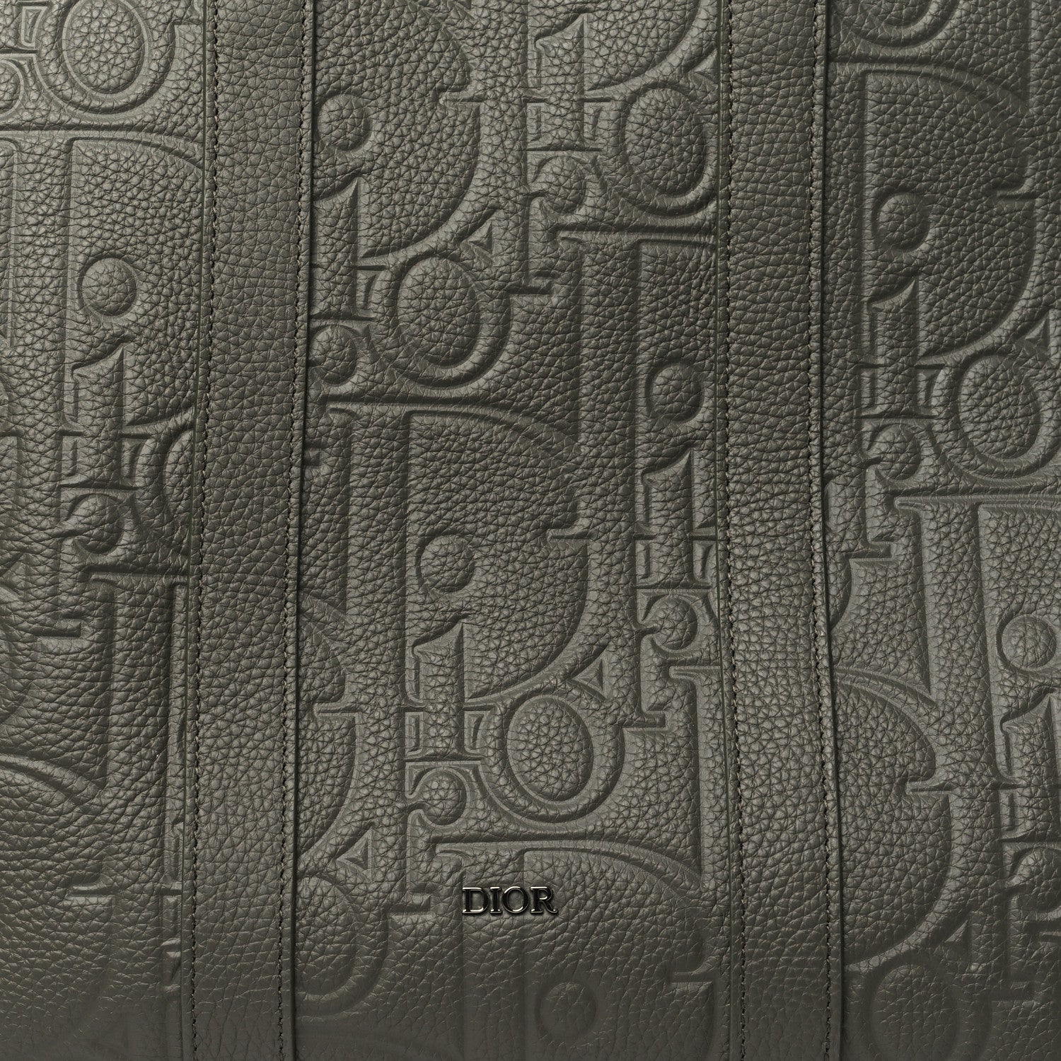 Christian Dior Grained Calfskin Embossed Dior Gravity Weekender 40 Kaki 7 of 9