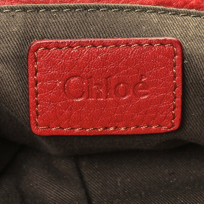 Chloe Calfskin Medium Marcie Satchel Peony Red 6 of 9