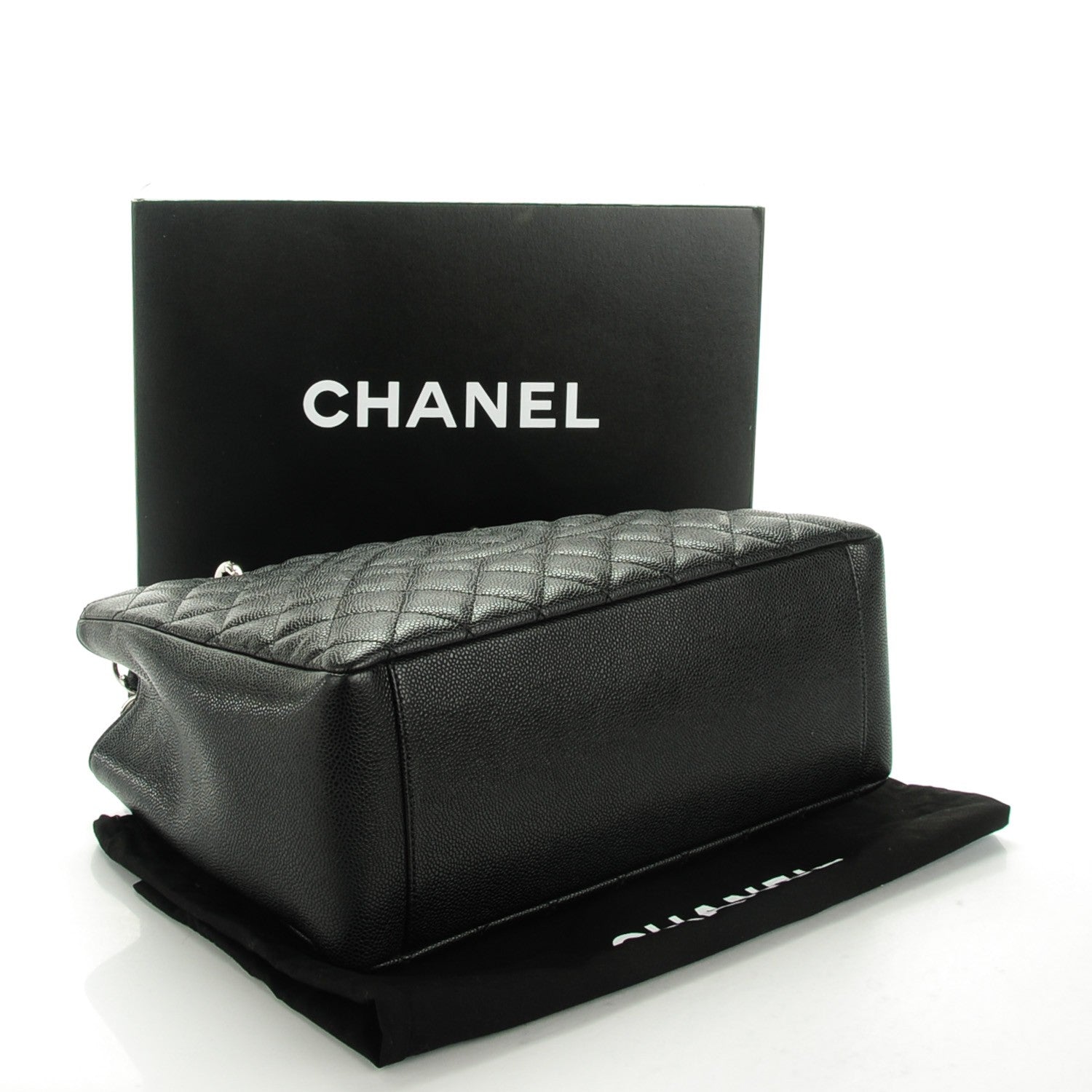 Chanel Caviar Quilted Grand Shopping Tote GST Black 4 of 7