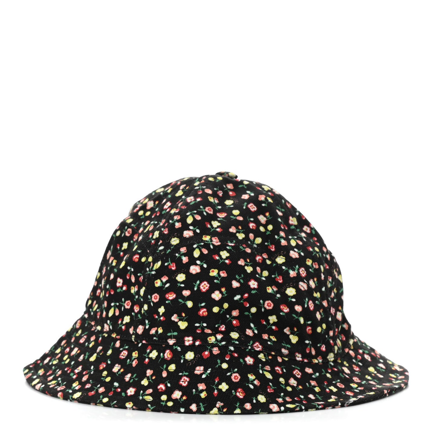 X LIBERTY OF LONDON Canvas Floral Print Bucket Hat M Black Multicolor