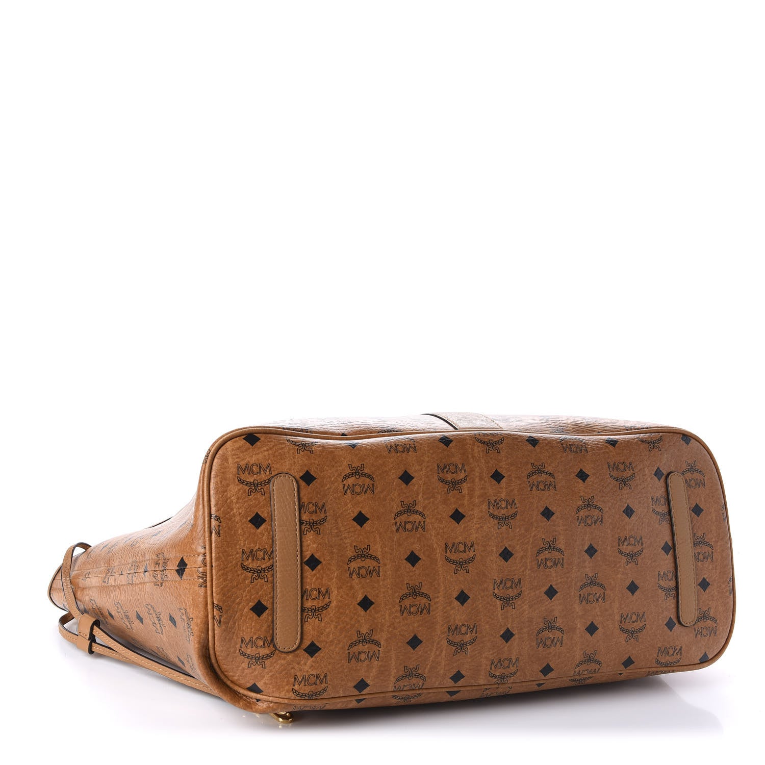 MCM Visetos Large Liz Reversible Shopper Tote Cognac 5 of 16