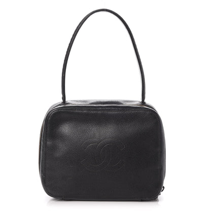 Chanel Calfskin CC Top Handle Bag Black 1 of 15