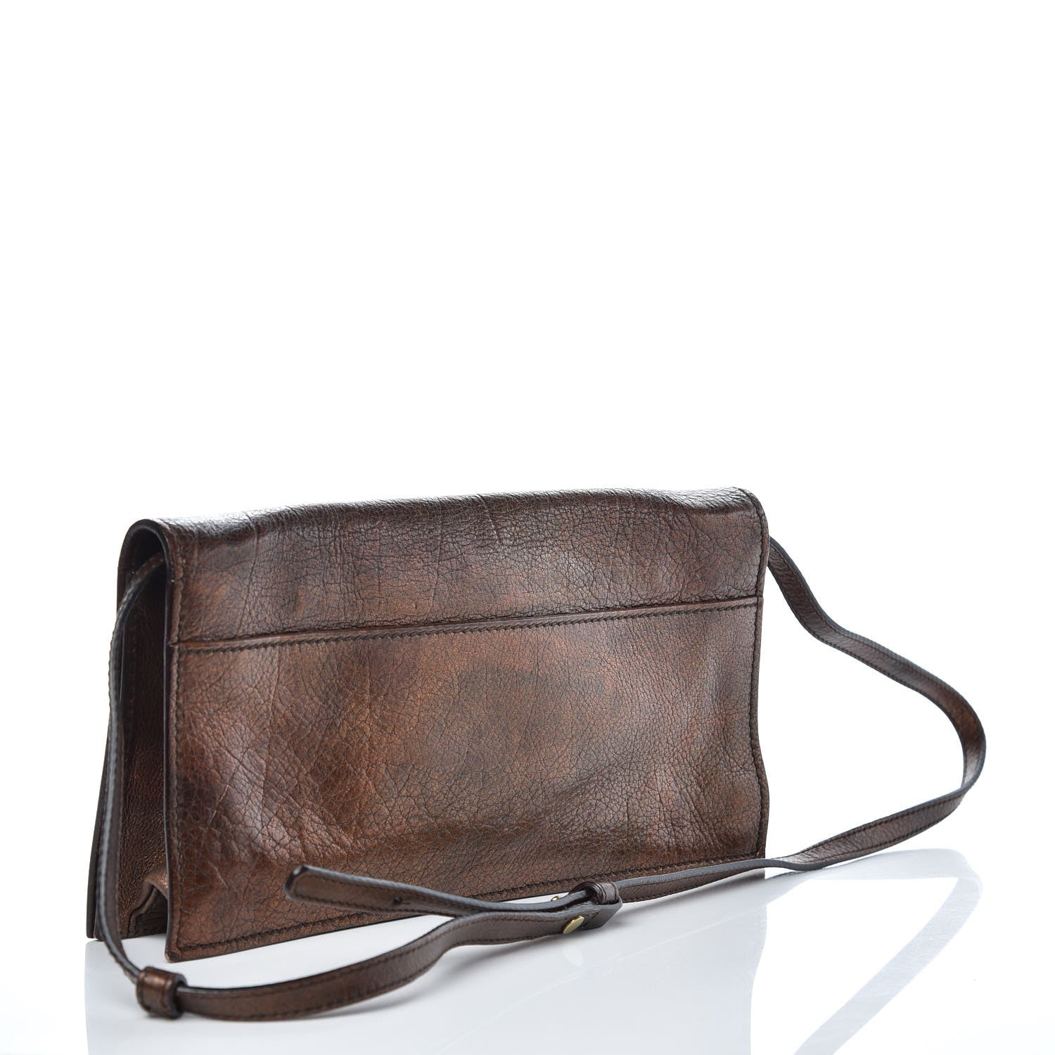 Saint Laurent Metallic Calfskin Byzance Flap Bronze 3 of 10
