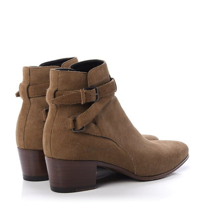 Saint Laurent Suede Womens Blake Ankle Boots 35.5 New Sigaro 4 of 11