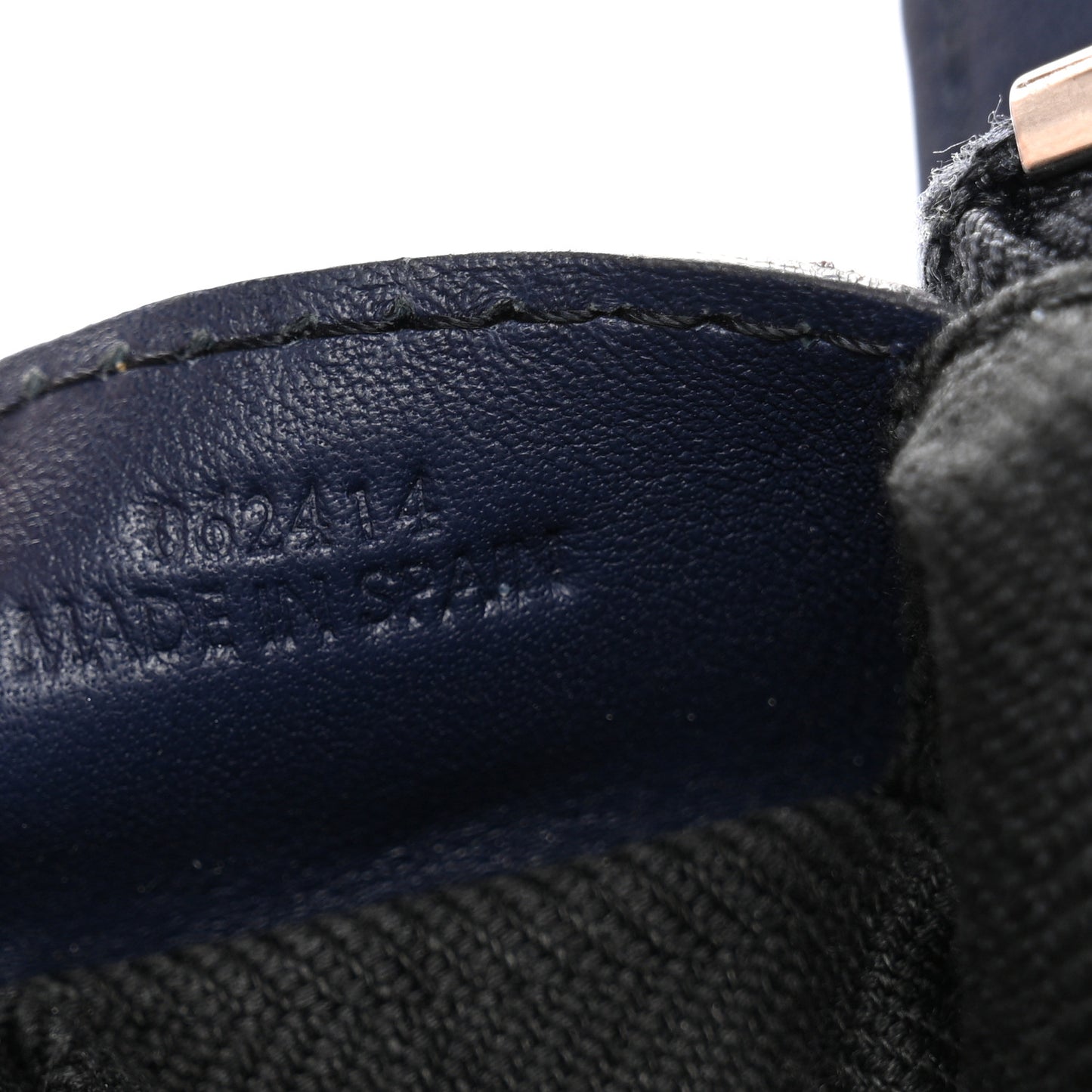 Calfskin Small Puzzle Edge Bumbag Navy Blue
