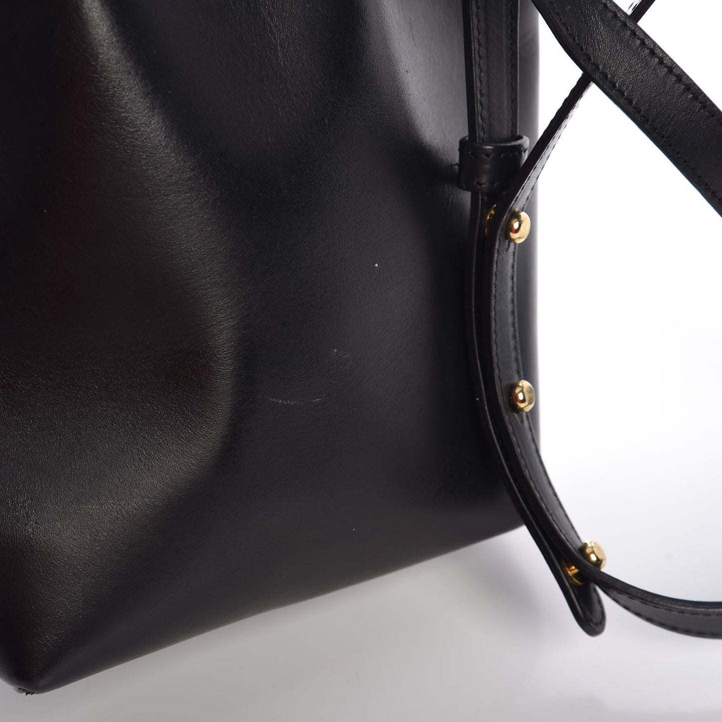 Calfskin Mini Mini Bucket Bag Black