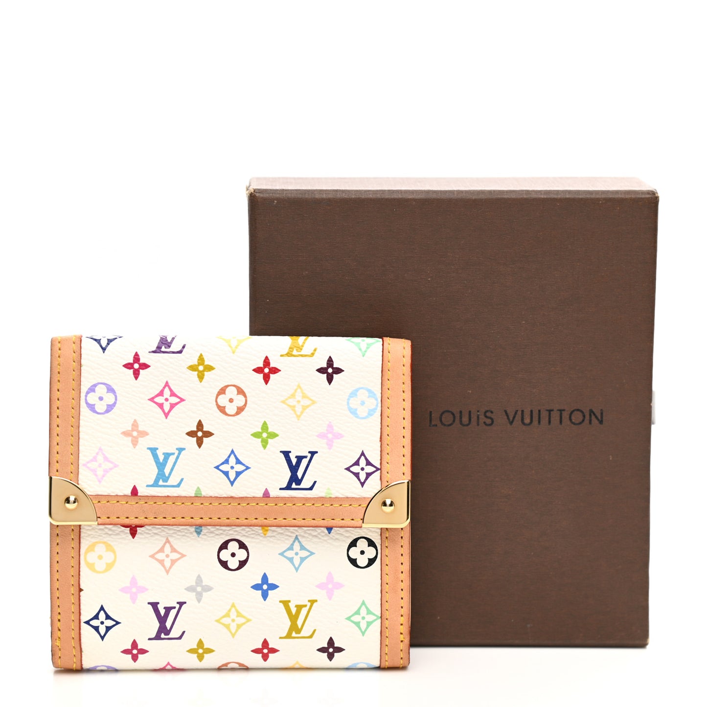Monogram Multicolor Porte-Monnaie Billets Wallet White