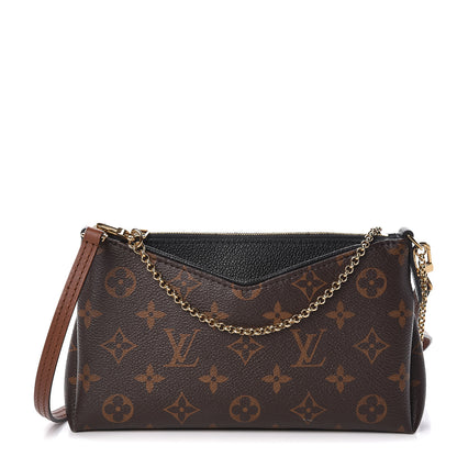 Louis Vuitton Monogram Pallas Clutch Black 1 of 9