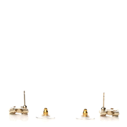 Chanel Crystal CC Earrings Gold Multicolor 3 of 5