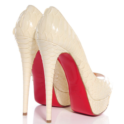 Christian Louboutin Python Lady Peep 150 Pumps Craie 39.5 4 of 6