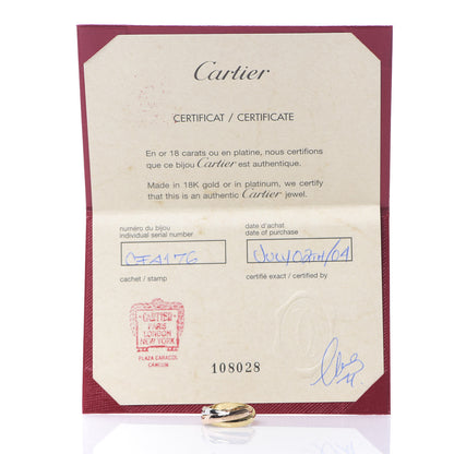 Cartier 18K Pink Yellow White Gold Classic Trinity Ring 52 6 6 of 6