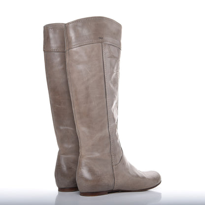 Chloe Calfskin Heloise Tall Riding Boots 40.5 Grey 4 of 17