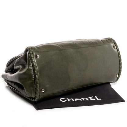 Chanel Calfskin On The Bund Open Accordion Tote Dark Khaki 4 of 7