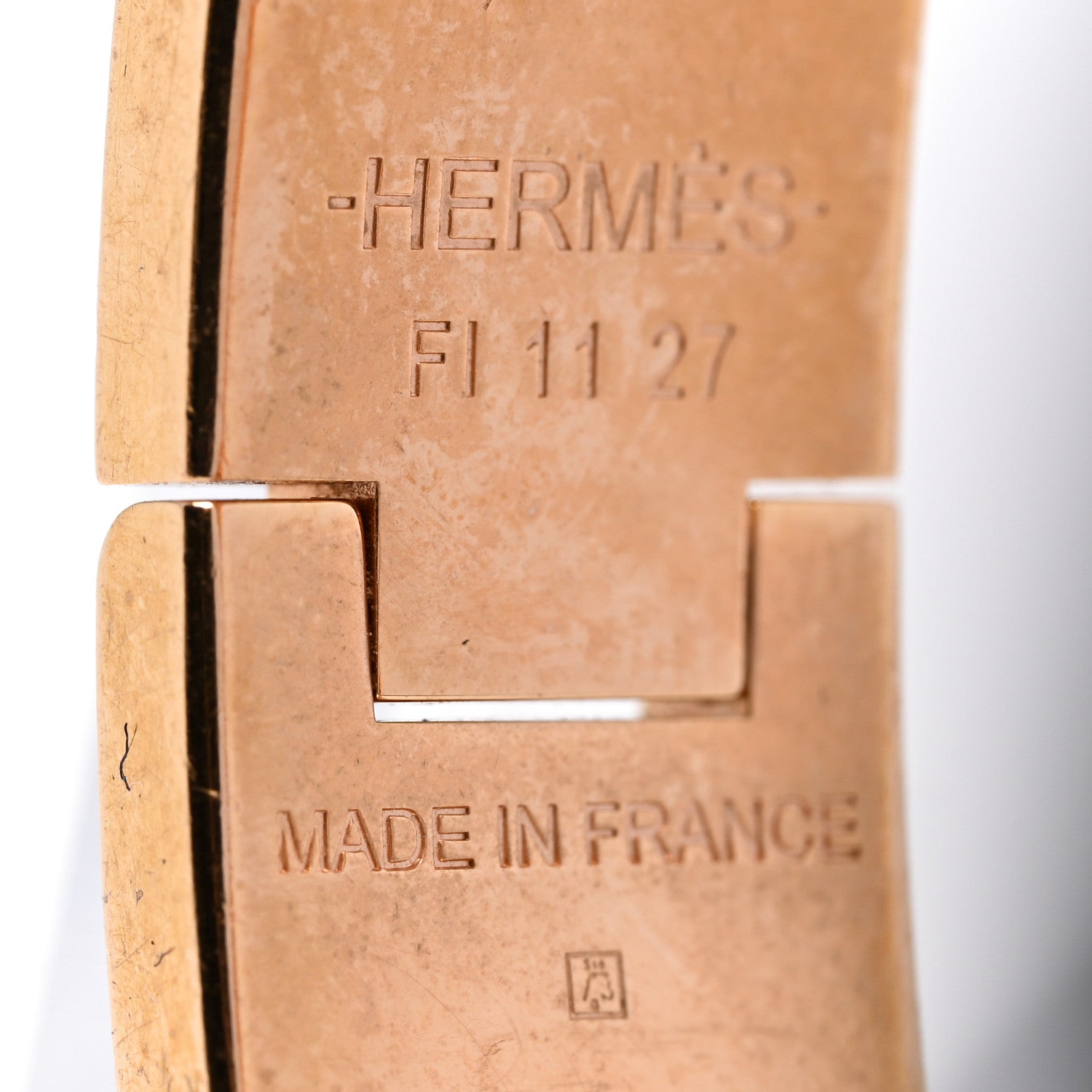 Hermes Enamel Narrow Clic Clac H Bracelet GM White 4 of 5