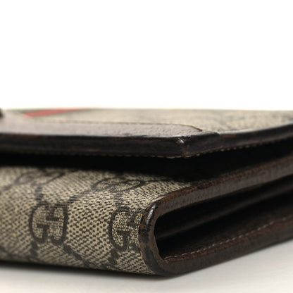 Gucci GG Supreme Monogram Web Ophidia Wallet On Chain Brown 10 of 11