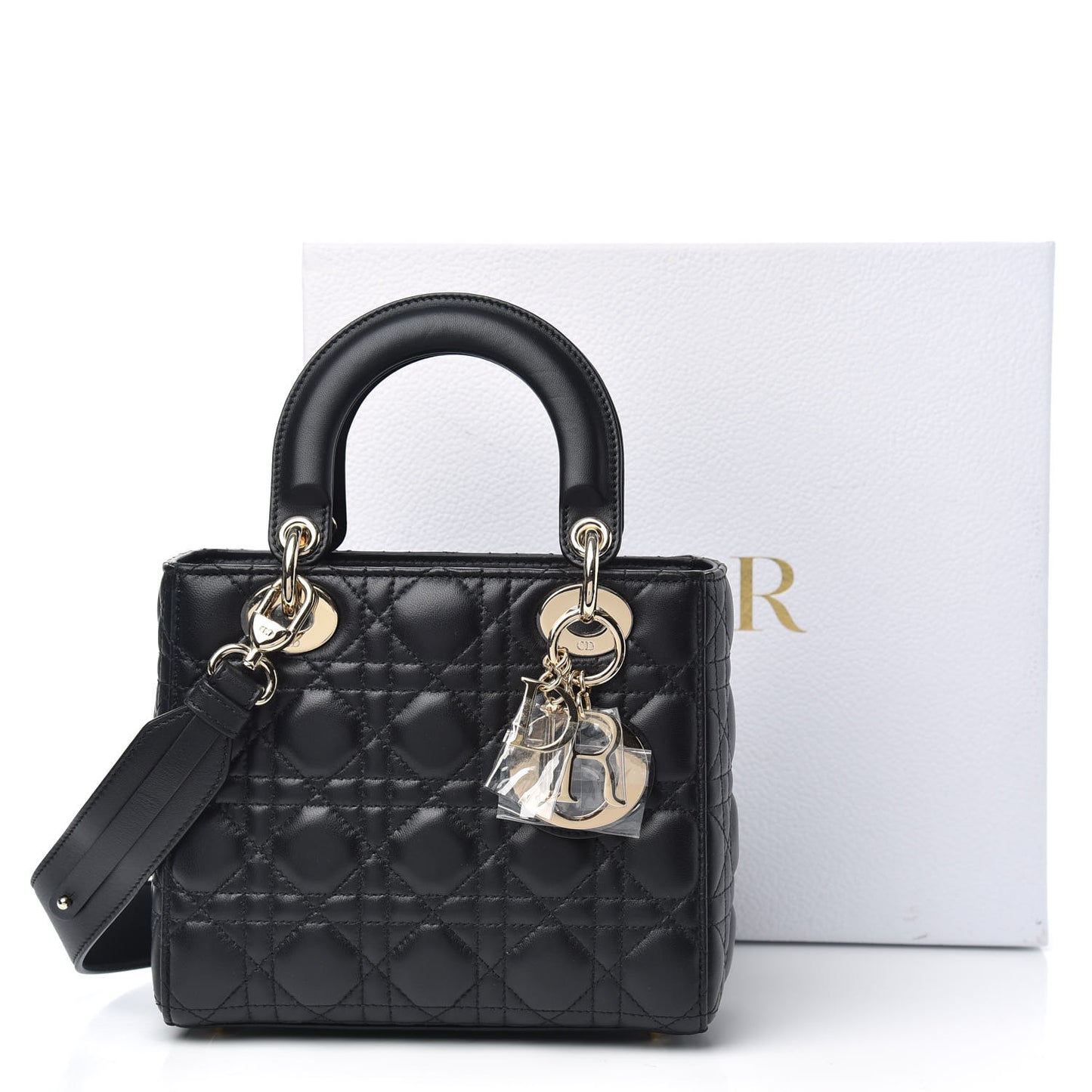 Lambskin Cannage Small My ABCDior Lady Dior Black