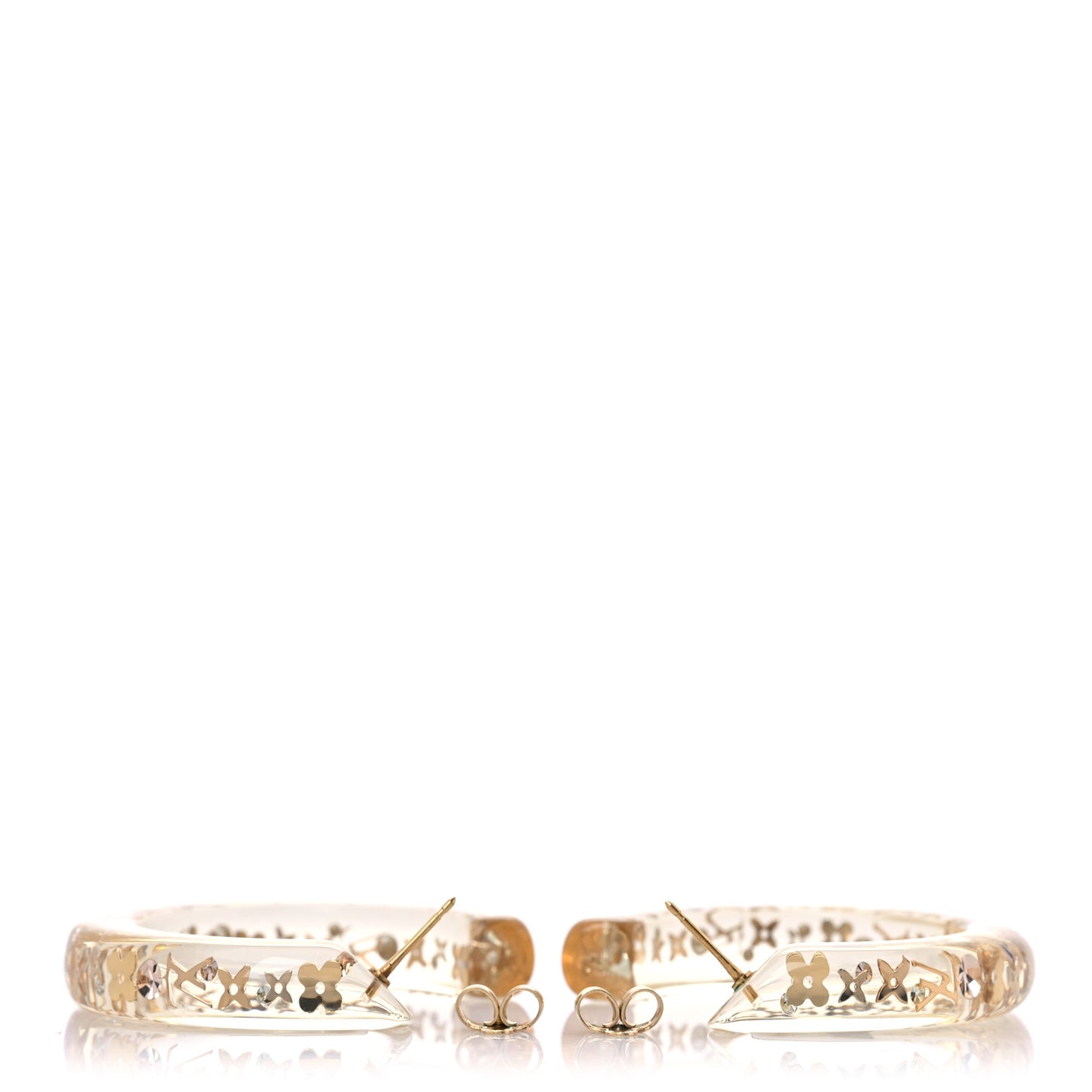 Inclusion Hoop Earrings Transparent