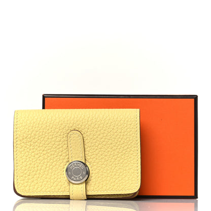 Hermes Togo Dogon Card Case Jaune Poussin 9 of 9