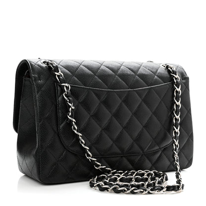 Chanel Caviar Quilted Jumbo Double Flap Black 2 of 9