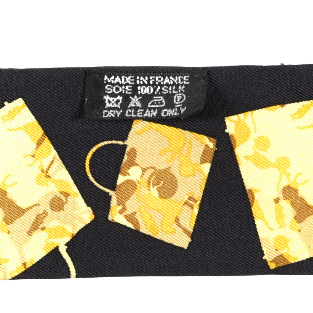 Silk Kelly En Caleche Twilly Black Jaune Citron